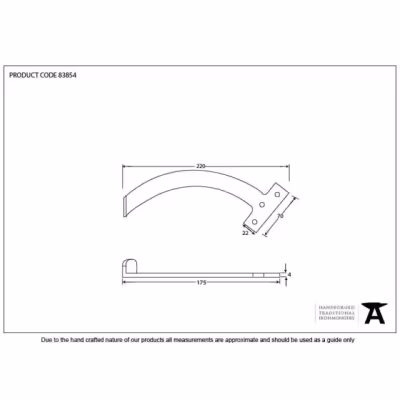 Black 8.5" Quadrant Stay (Pair) - Image 3