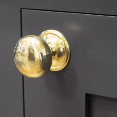 Polished Brass Mushroom Cabinet Knob 38mm - Image 4