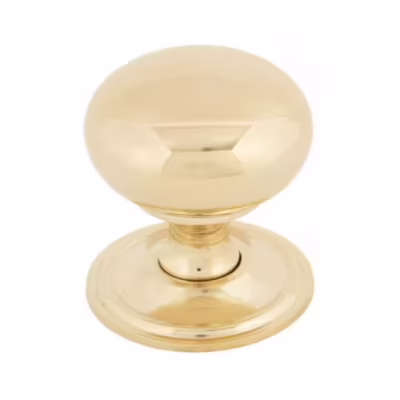 Polished Brass Mushroom Cabinet Knob 38mm