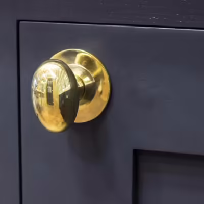 Polished Brass Oval Cabinet Knob 40mm - Image 4