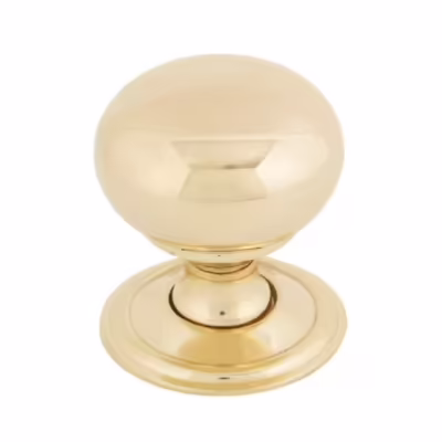 Polished Brass Mushroom Cabinet Knob 32mm
