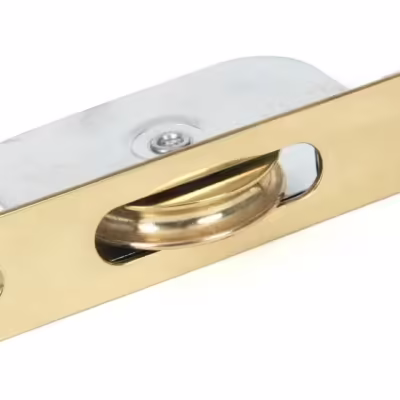 Lacquered Brass Square Ended Sash Pulley 75kg