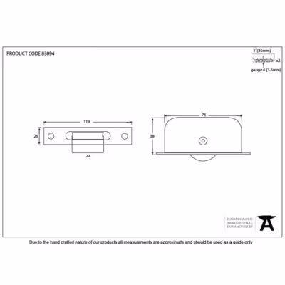 Polished Chrome Square Ended Sash Pulley 75kg - Image 3