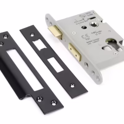 Black 3" Euro Profile Sash Lock
