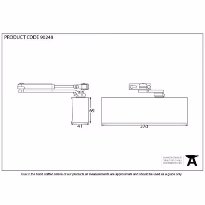 Black Size 2-5 Door Closer & Cover - Image 3
