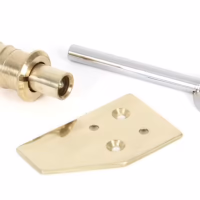 Polished Brass Key-Flush Sash Stop