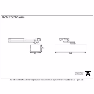 Black Size 3 Door Closer & Cover - Image 3