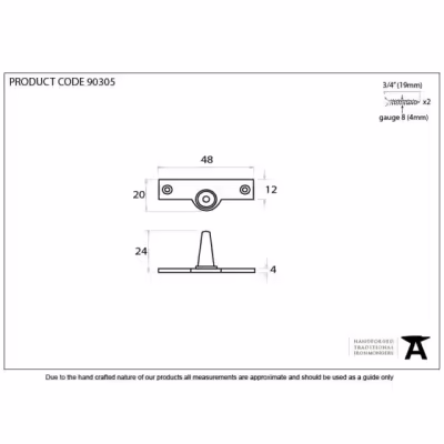 Polished Nickel Offset Stay Pin - Image 3