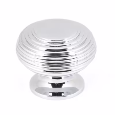 Polished Chrome Beehive Cabinet Knob 40mm