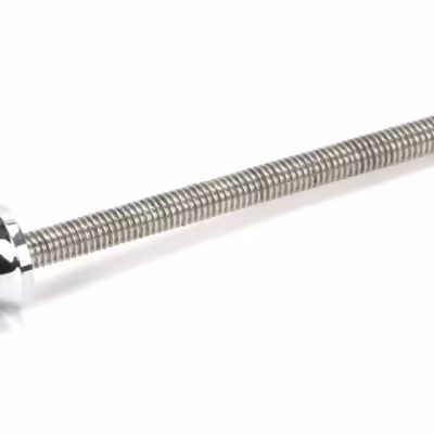 Polished Chrome ended SS M6 110mm Threaded Bar