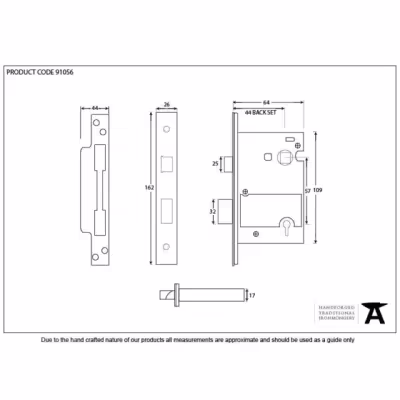 PVD 2½" BS Heavy Duty Sash Lock - Image 3