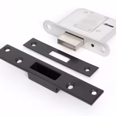 Black 3" BS 5 Lever Deadlock KA