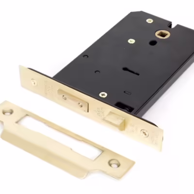 Polished Brass 6" Horizontal 5 Lever Sash Lock