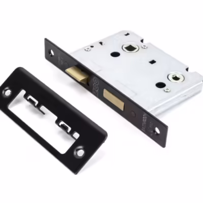 Black 3" Bathroom Mortice Lock