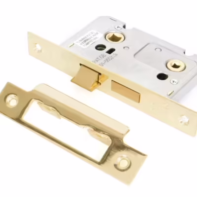 Electro Brassed 2½" Bathroom Mortice Lock - Image 1
