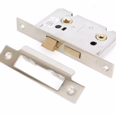 Nickel 2½" Bathroom Mortice Lock