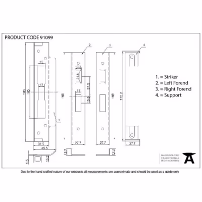 SSS ½" Euro Sash Lock Rebate Kit - Image 2