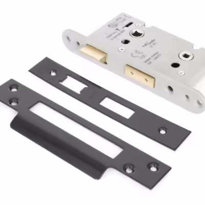 Black 2½" Heavy Duty Bathroom Mortice Lock