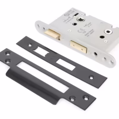 Black 3" Heavy Duty Bathroom Mortice Lock