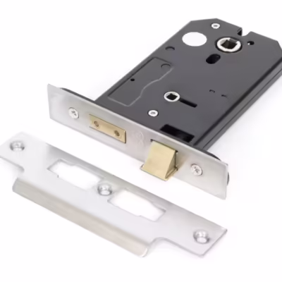 SS 5" Horizontal Bathroom Lock - Image 1