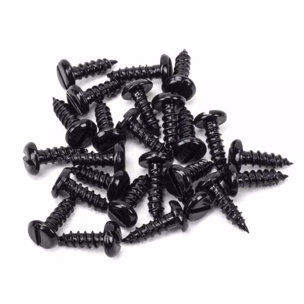 Black 8x½" Round Head Screws (25)