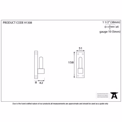 Pewter Frame Hook For 33742 (pair) - Image 4
