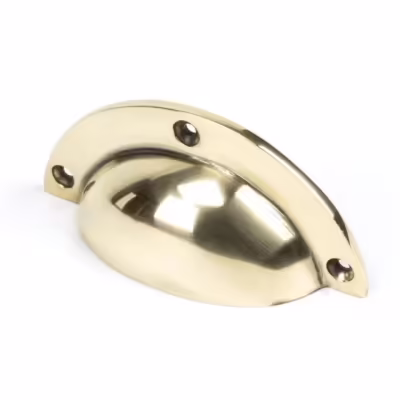 Aged Brass 4" Plain Drawer Pull