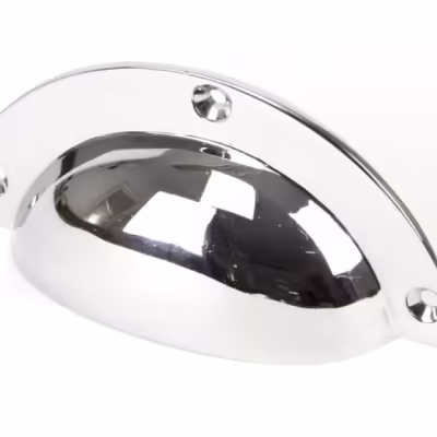 Polished Chrome 4" Plain Drawer Pull