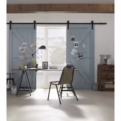 100kg Black Sliding Door Hardware Kit (2m Track) - Image 12