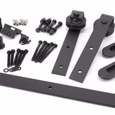 100kg Black Sliding Door Hardware Kit (2m Track)
