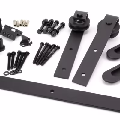 100kg Black Sliding Door Hardware Kit (3m Track)