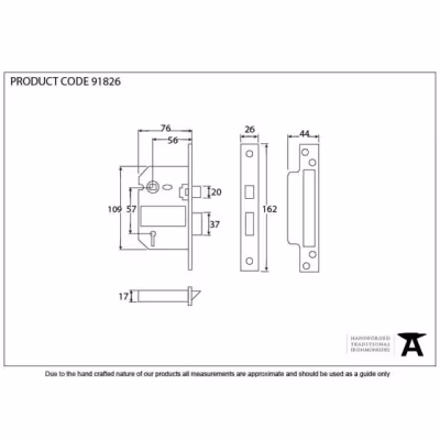SS 3" 5 Lever BS Sashlock KA - Image 2
