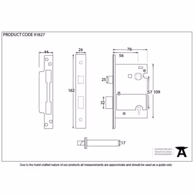 PVD 3" Heavy Duty BS Sash Lock - Image 3