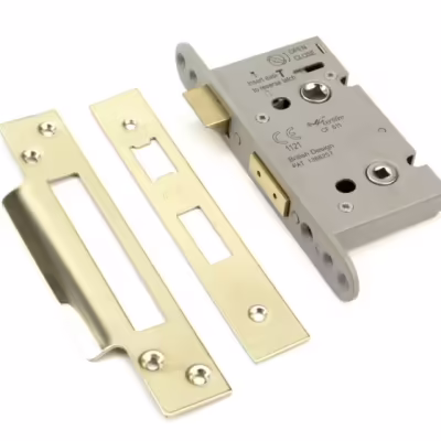 PVD 2 1/2" Heavy Duty Bathroom Mortice Lock
