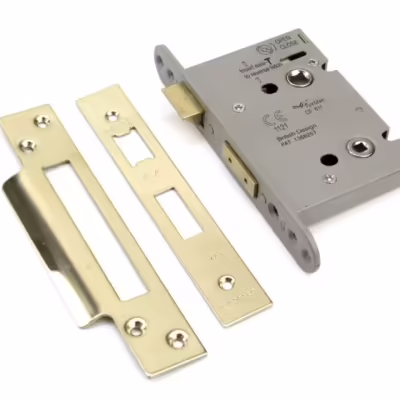 PVD 3" Heavy Duty Bathroom Mortice Lock