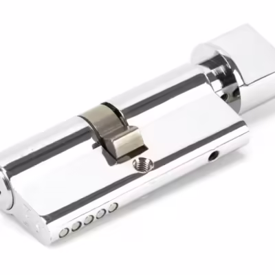 Polished Chrome 35/35 Euro Cylinder/Thumbturn