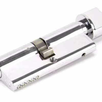 Polished Chrome 40/40 Euro Cylinder/Thumbturn