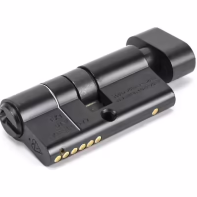 Black 30/30 6pin Euro Cylinder/Thumbturn KA