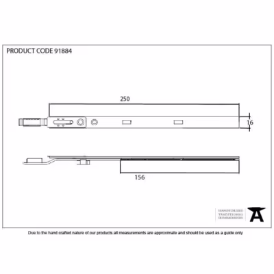 BZP 250mm Extension Piece for Espag Door Locks - Image 3