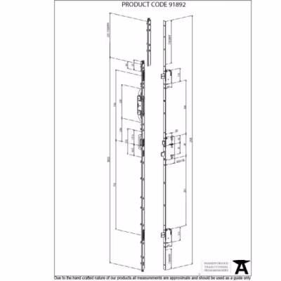 BZP RH French Lock Kit for 2140mm - No Slave Handle - Image 4