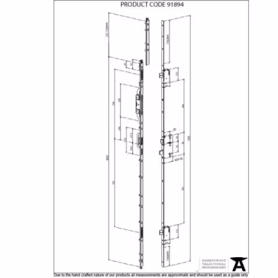 BZP RH French Lock Kit for 2284mm - No Slave Handle - Image 5