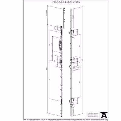 BZP LH French Lock Kit for 2284mm - No Slave Handle - Image 4