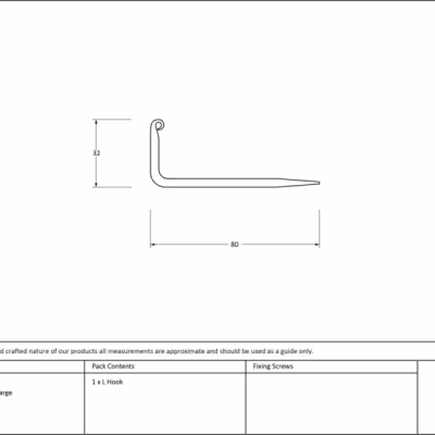 Pewter L Hook - Large - Image 3