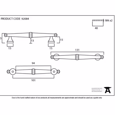 Polished Chrome Regency Pull Handle - Small - Image 3