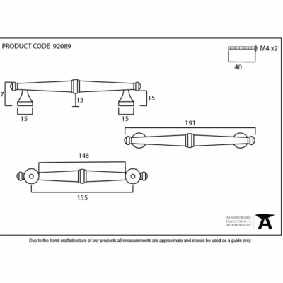 Polished Nickel Regency Pull Handle - Medium - Image 3