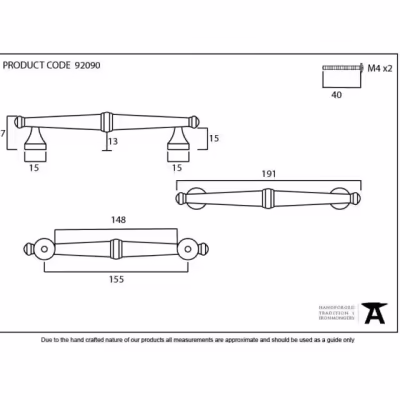 Polished Chrome Regency Pull Handle - Medium - Image 3