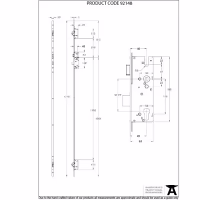 BZP Winkhaus 1.77m AV2 RH Heritage Lock 45mmBS - Image 3