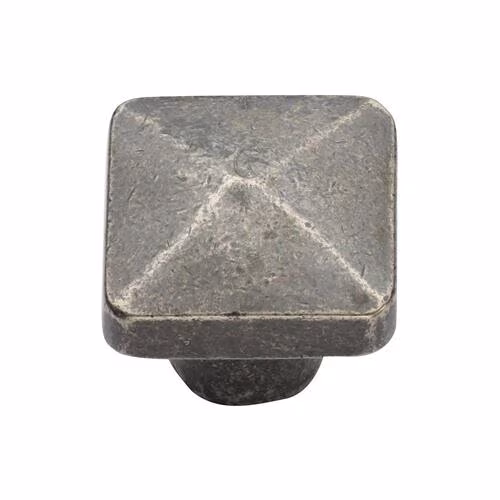 Rustic Pewter Square Pyramid Cabinet Knob