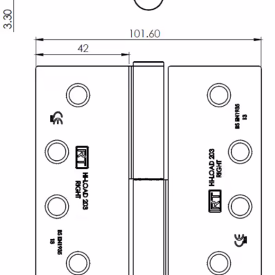 H203-LR/RR Hi-Load Two Knuckle Lift-Off Hinge
