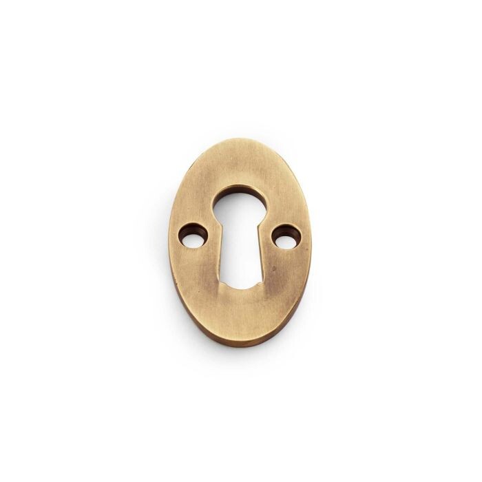 Standard Key Profile Ellipse Escutcheon – Antique Brass
